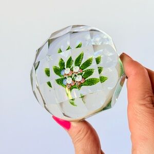 Antique Saint-Louis France Faceted Millefiori Nosegay Paperweight 19th Century
